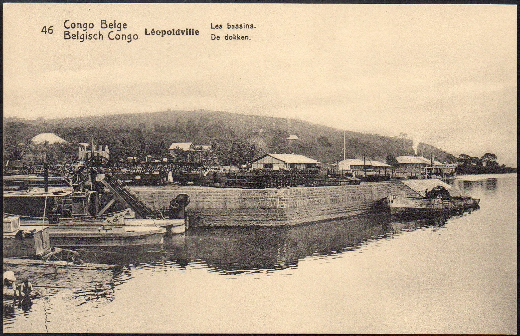 Belgian Congo Belge Entiers postaux series 1 Postal stationery view card railway train
